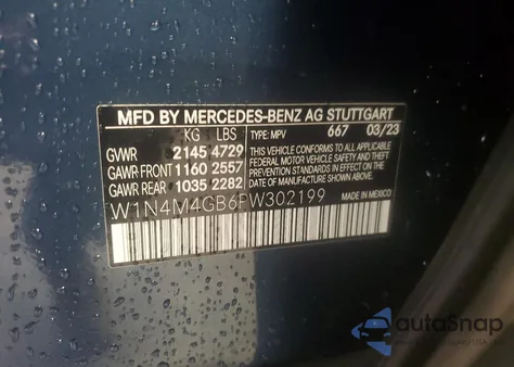 2023 Mercedes-Benz Glb 250 z USA, uszkodzony, nr VIN W1N4M4GB6PW302199